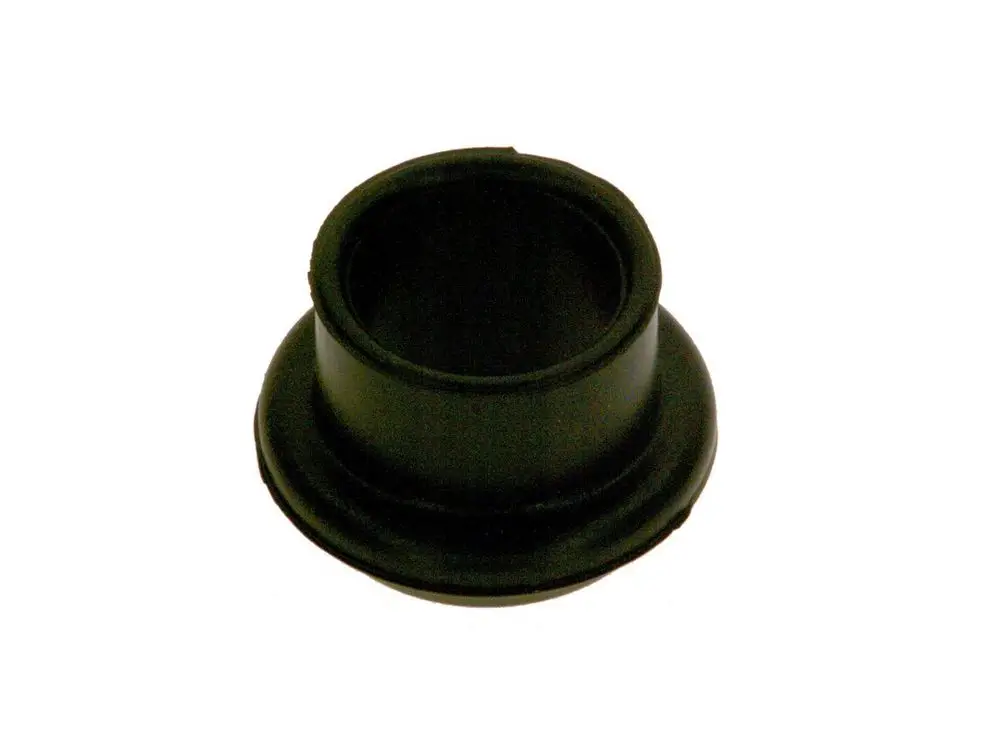Schwarzes Dichtgummi mit flacher Unterseite und breitem Rand, das in verschiedenen Anwendungen zur Abdichtung eingesetzt werden kann, möglicherweise von der Marke Bosch.